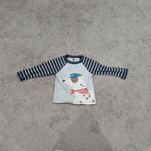 Tea Collection Navy and White Long Sleeve Shirt